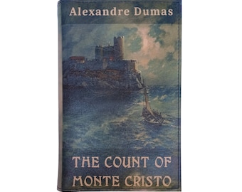 The Count of Monte Cristo by Alexandre Dumas - Leather Covered, Wood Hardback Book, Personalized Limited Edition Gift