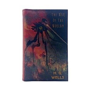The War Of The Worlds by H.G. Wells - Leather Covered, Wood Hardback Book, Personalized Limited Edition Gift