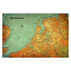 PAYS-BAS Carte 15G - Album photo en cuir, livre de voyage fait à la main et personnalisé, cadeau anniversaire du 3ème cuir