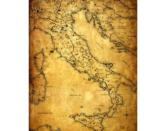 ITALY Map 5G Leather Journal Refillable, Personalized Leather Notebook, Travelers Notebook Cover, 3rd Leather Anniversary Gift