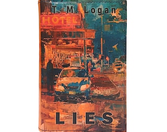 Lies by T.M. Logan - Leather Covered, Wood Hardback Book, Personalized Limited Edition Gift