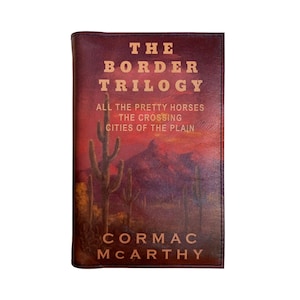 Trylogia Border autorstwa Cormaca McCarthy'ego - Książka w skórzanej oprawie, twarda oprawa z drewna, spersonalizowany prezent w limitowanej edycji zdjęcie 1