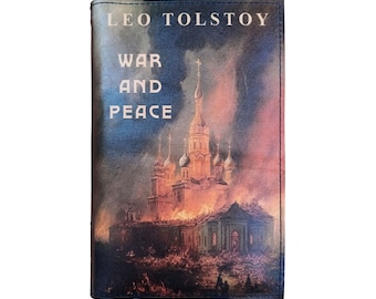 War And Peace by Leo Tolstoy - Leather Covered, Wood Hardback Book, Personalized Limited Edition Gift