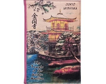 The Temple of the Golden Pavilion by Yukio Mishima - Leather Covered, Wood Hardback Book, Personalized Limited Edition Gift