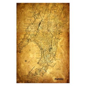 MUMBAI Map 5E Skórzany dziennik z możliwością ponownego napełniania, spersonalizowany skórzany notatnik, okładka notesu podróżnego, prezent na 3. rocznicę ze skóry