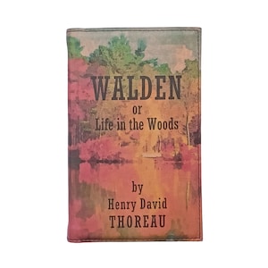 Walden oder das Leben im Wald von Henry David Thoreau – Lederbezogenes, gebundenes Holzbuch, personalisiertes Geschenk in limitierter Auflage