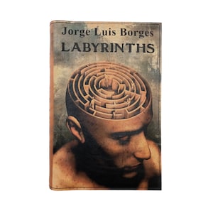 Labyrinths door Jorge Luis Borges - met leer bedekt, houten boek met harde kaft, gepersonaliseerd limited edition-cadeau