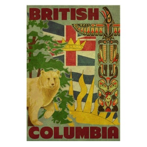 BRITISH COLUMBIA 1F- Handgemaakte gepersonaliseerde lederen notebook journal navulbaar - Gratis Verzending