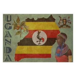 UGANDA 1F Leather Journal Refillable, taccuino in pelle personalizzato, copertina per notebook viaggiatori, regalo per il 3 ° anniversario in pelle