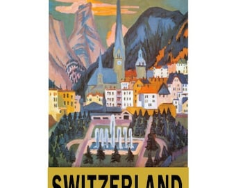 SWITZERLAND 6S Leather Photo Album, Personalized Scrapbook Album, Handmade Travel Book, 3rd Leather Anniversary Gift