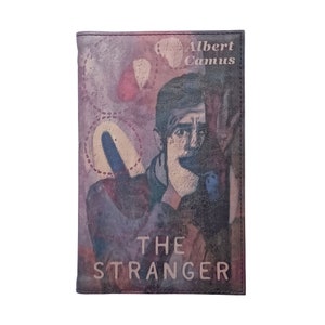 The Stranger by Albert Camus - Leather Covered, Wood Hardback Book, Personalized Limited Edition Gift