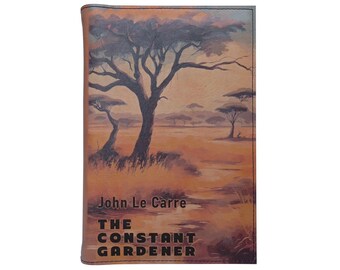The Constant Gardner di John le Carre - Libro con copertina rigida in legno e copertina in pelle, regalo personalizzato in edizione limitata