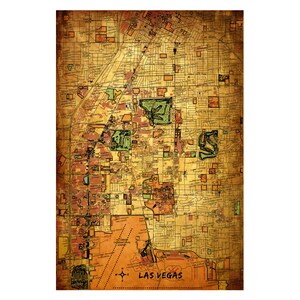 LAS VEGAS Mapa 15E Skórzany dziennik z możliwością ponownego napełniania, spersonalizowany skórzany notatnik, okładka notesu podróżnego, prezent na 3. rocznicę ze skóry
