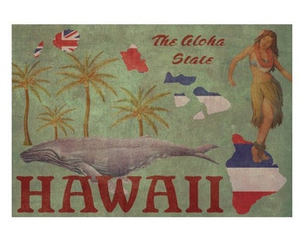 HAWAII 1FS Leder Fotoalbum, personalisiertes Scrapbook Album, handgemachtes Reisebuch, 3. Jahrestag Geschenk
