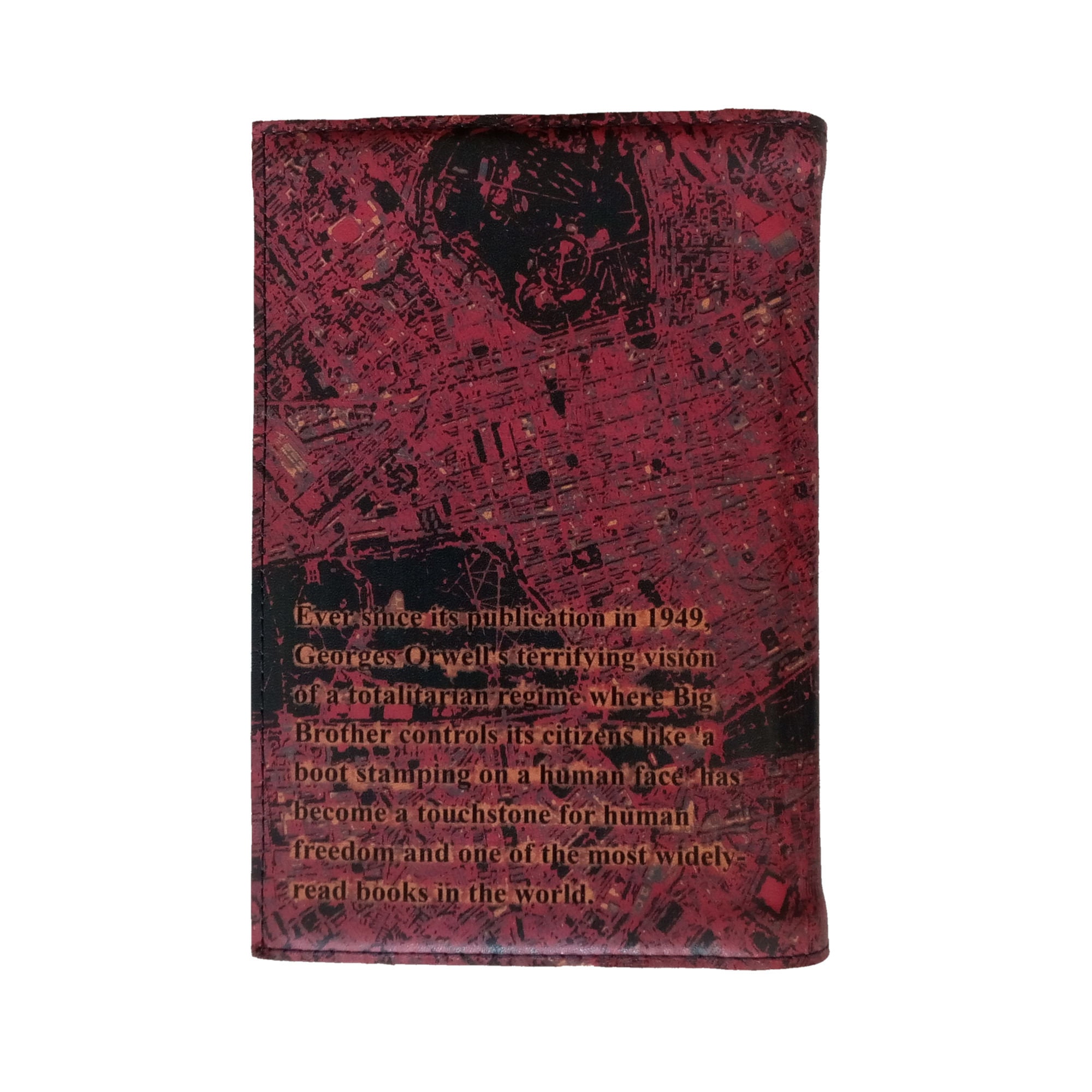 1984 by George Orwell - Leather Covered, Wood Hardback Book