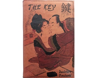 The Key by Junichiro Tanizaki - Leather Covered, Wood Hardback Book, Personalized Limited Edition Gift