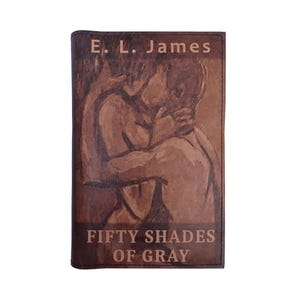 Fifty Shades of Grey by E L James - Leather Covered, Wood Hardback Book, Personalized Limited Edition Gift