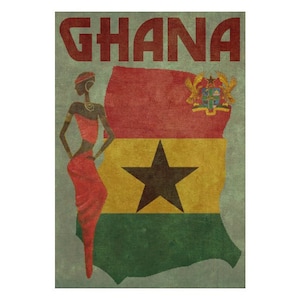 GHANA 1FS Album fotografico in pelle, album di ritagli personalizzato, libro di viaggio fatto a mano, regalo per il 3 ° anniversario in pelle