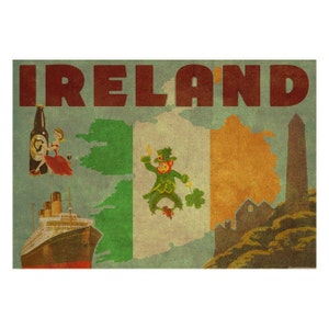 IRLANDA 2FS Álbum de fotos de cuero, Álbum de recortes personalizado, Libro de viaje hecho a mano, 3er regalo de aniversario de cuero