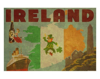 IRELAND 2FS Leather Photo Album, Personalized Scrapbook Album, Handmade Travel Book, 3rd Leather Anniversary Gift