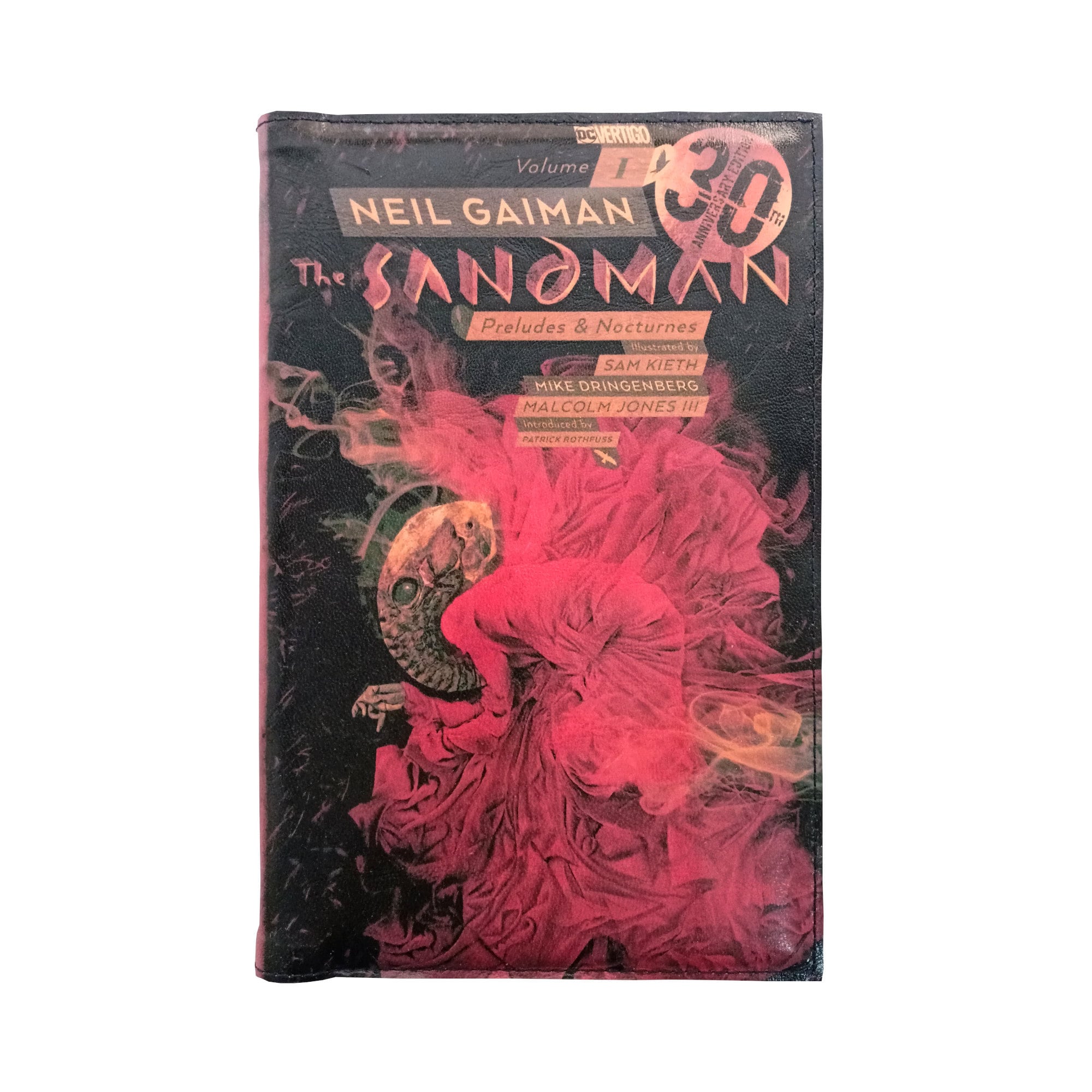 The Sandman Vol. 1 by Neil Gaiman - Leather Covered Wood Hardback Graphic Novel Comic Book, Personalized Limited Edition Gift