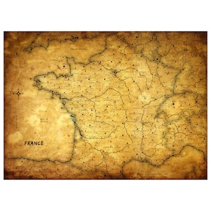 FRANCE Carte 5G Leather Journal rechargeable, Carnet en cuir personnalisé, Couverture de carnet de voyages, 3ème cadeau anniversaire en cuir