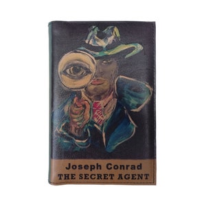 The Secret Agent van Joseph Conrad - Met leer bedekt, houten hardback boek, gepersonaliseerd geschenk in beperkte oplage