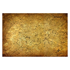 ATHENS Map 5E -Journal en cuir rechargeable, carnet en cuir personnalisé, couverture de carnet de voyages, cadeau anniversaire 3ème cuir
