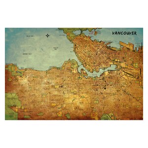 VANCOUVER Carte 15E - Album photo en cuir, livre de voyage fait à la main et personnalisé, cadeau anniversaire du 3e anniversaire en cuir