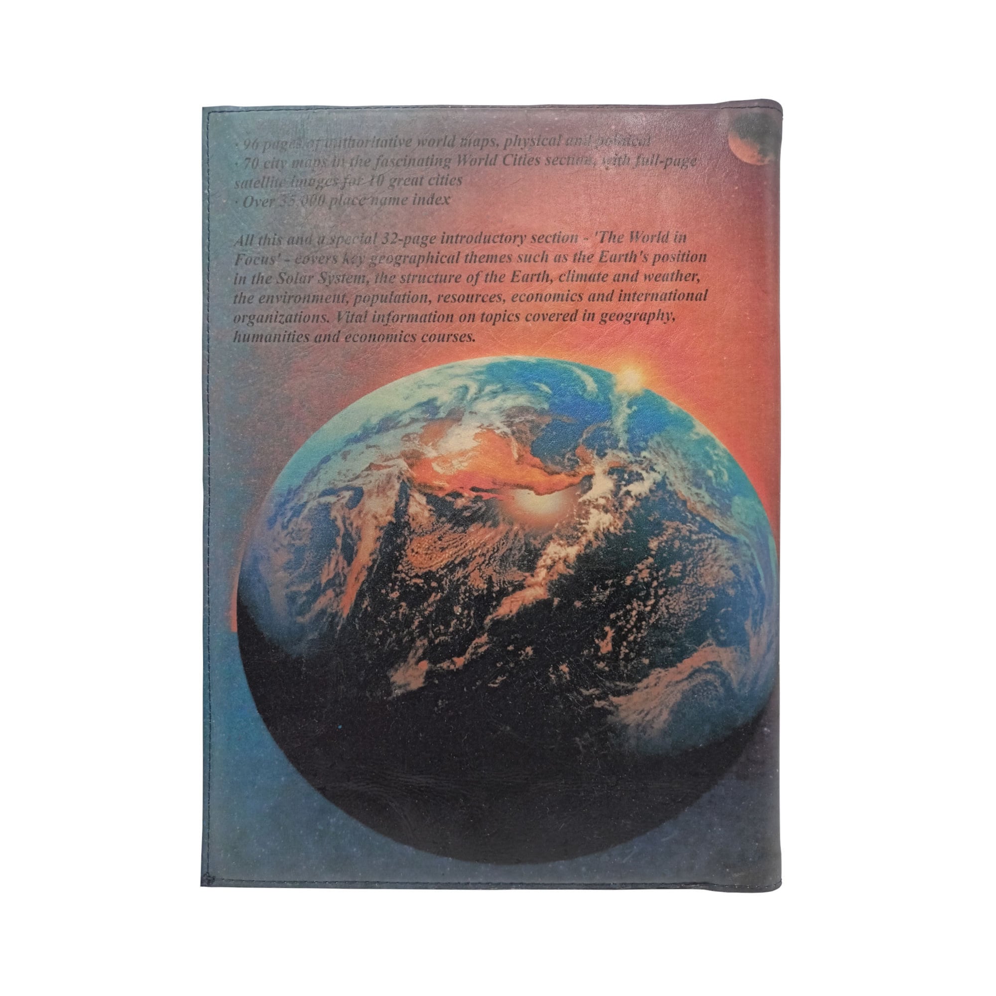 Philip's World Atlas - Coffee Table Hardback Book With Leather