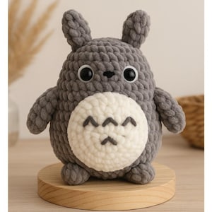 Totoro Crochet Pattern PDF • My Neighbor Totoro Amigurumi Plush Tutorial • Soft Toy DIY Ghibli Pattern in French English