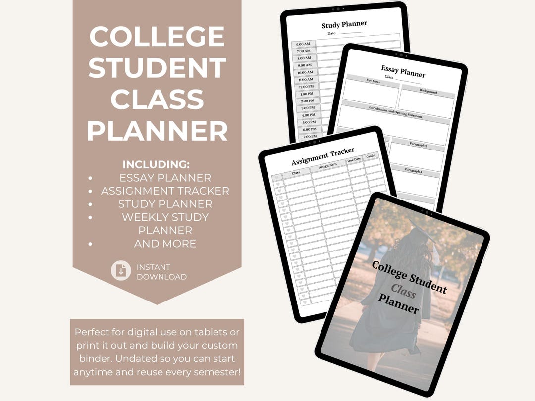 College Student Planner Printable | Academic Planner 2025 | College ...