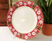 Vintage Charlton Hall by Kobe Dinner Plate, Chinoiserie Imari Style Christmas China, Classic Traditions, New Old Stock,1980 39 s