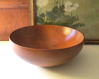 Vintage Wooden Bowl, Farmhouse Decor, Wood Fruit Bowl, Salad Bowl, Mod Country Decor