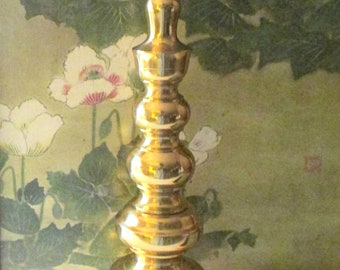 Vintage Tall Brass Stacking Ball Candlestick, Hollywood Regency Candleholder, Mantel Decor, Brass Decor Traditional Decor, Mantel Decor