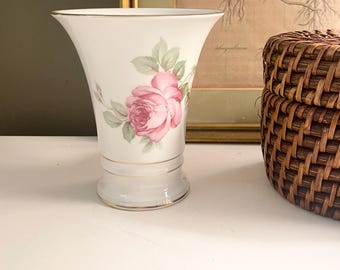 Vintage Schumann Bavaria "La Vie En Rose" Vase, Cottage Core