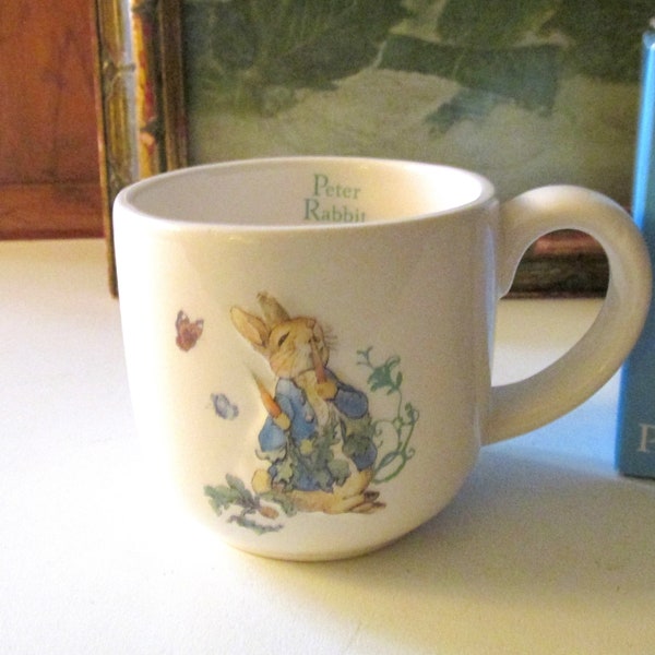 Enesco's Peter Rabbit Cup, Small Easter Mug, Beatrix Potter, Vintage Easter Gift, Gund Rabbit, New In Box