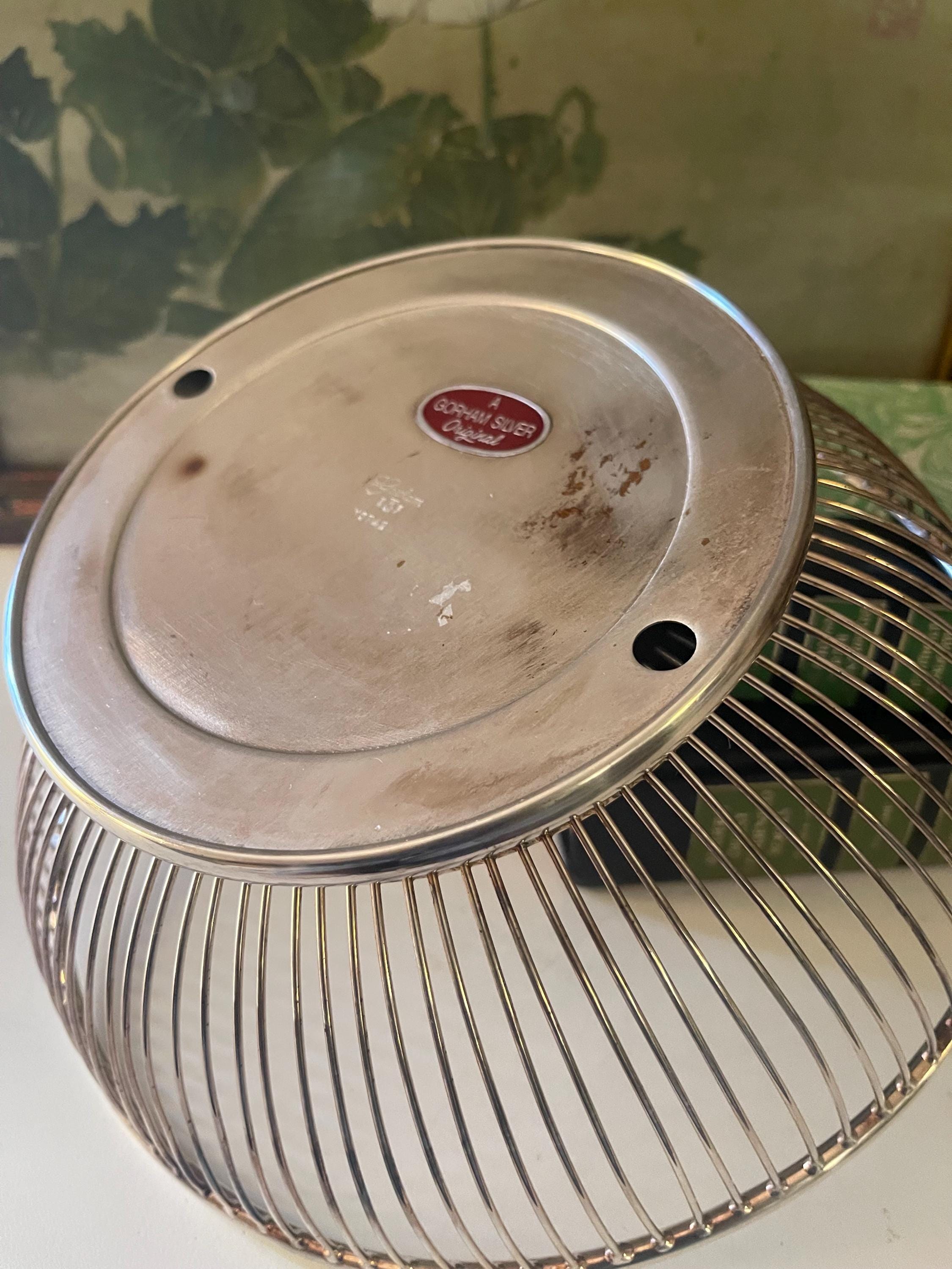 GORHAMシルバー製・ヴィンテージ/ワイヤーバスケット USA THE WASHBURN COMPANY” Vintage Wire Basket ビンテージ