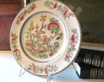 Vintage Johnson Bros England "Indian Tree" Dinner Plate, Chinoiserie Chic Dinnerware, Grandmillennial China