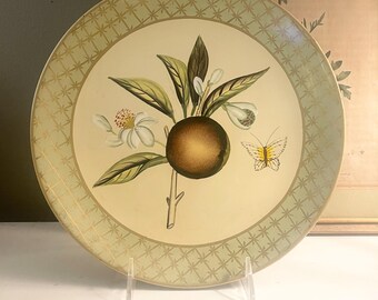 Vintage Raymond  Waites Studio, Decorative Fruit Wall Plate, Grandmillennial Decor, Wall Gallery, Cottage Core