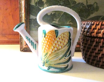 Vintage Italian Pottery Watering Can, Gift For Gardener