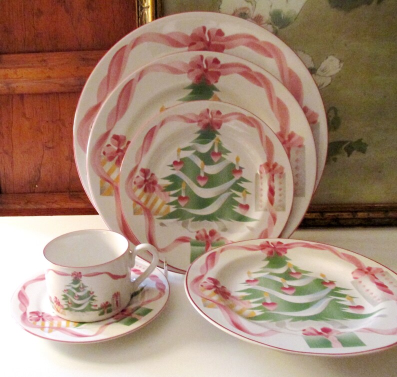 Vintage Sango Christmas Dinnerware Home for Christmas Pink Etsy