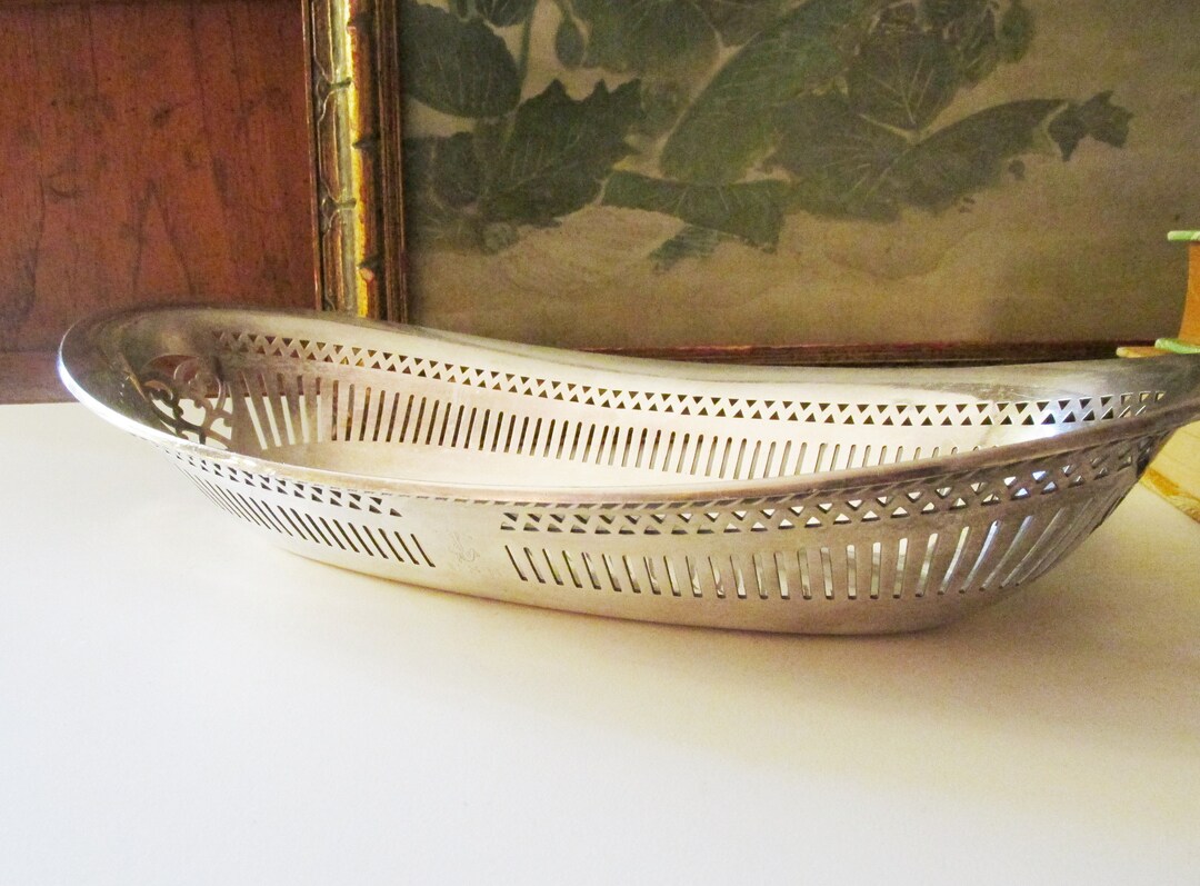 Vintage United States Navy Bread Basket, International Silver Co