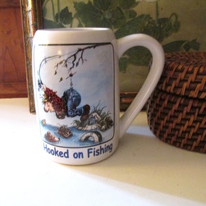 Vintage Gary Patterson Coffee Mug, Fishing Theme Fish, Father's Day Mug, Humorous Beer Stein, Gift For Fisherman image 2
