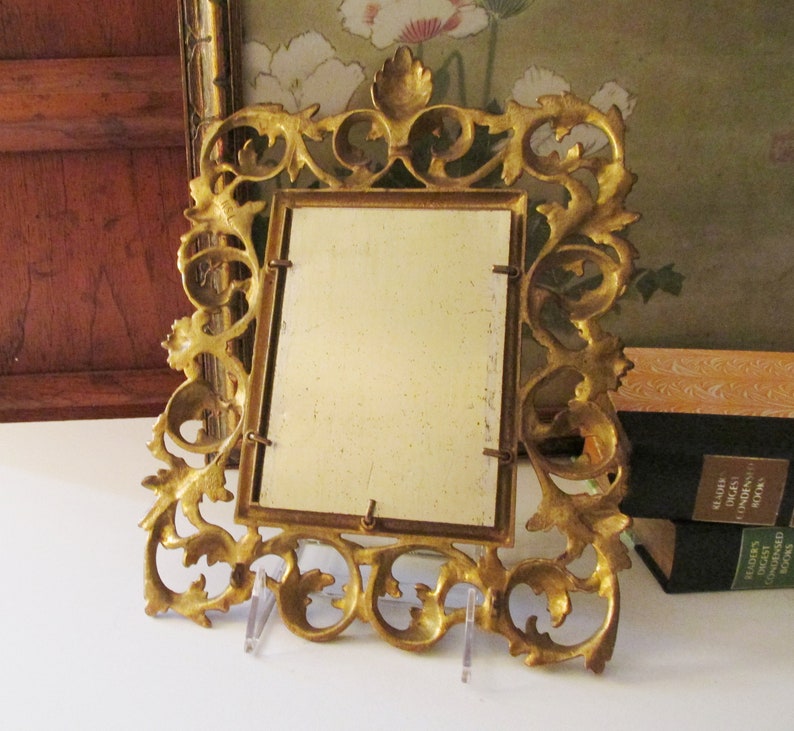 Vintage Ornate Brass Picture Frame Wall Gallery Decor Brass Etsy