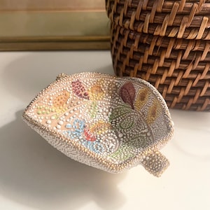 Vintage Fratelli Fanciullacci Lava Pebble Glaze Italian Pottery Trinket Dish Bowl