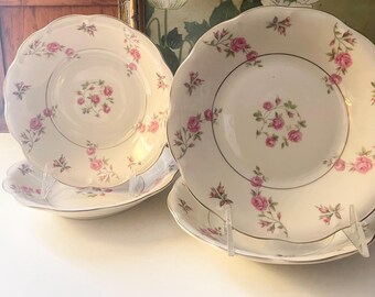 Vintage Set of Four Theodore Haviland New York, Bowls, "Delaware" Pattern, Grandmillennial Dining