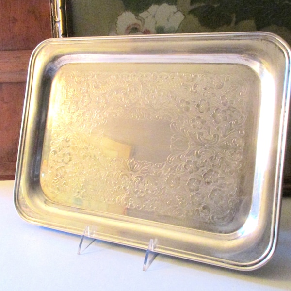 Vintage Silver Tray - Etsy
