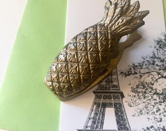 Brass Pineapple Note Clip, Letter Holder, Wall Pineapple Decor, Home Office Decor