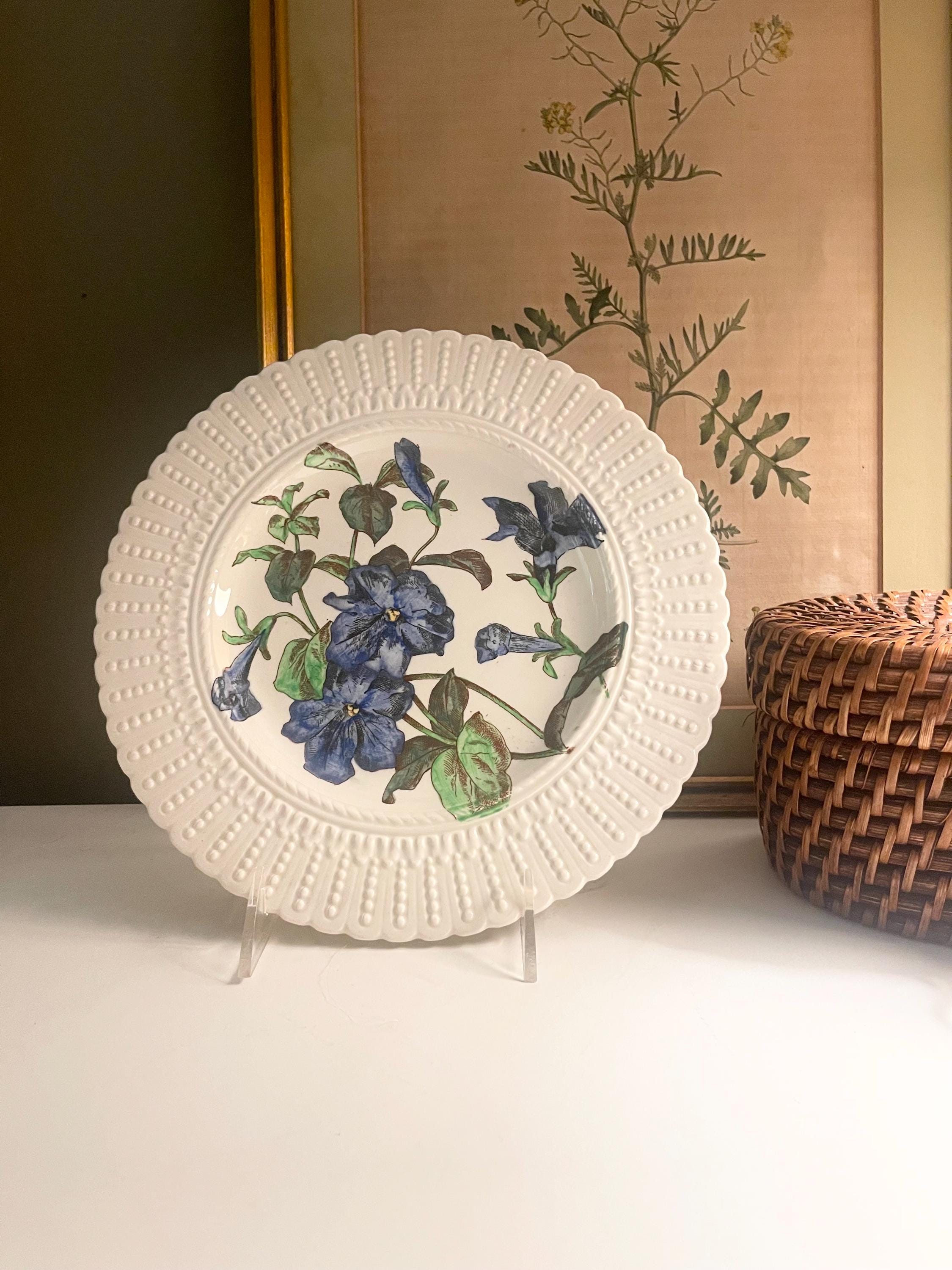 ビンテージ　CAULDON コウルドン　花柄陶器皿 壁掛　アート　額縁 Vintage Cauldon England - Etsy